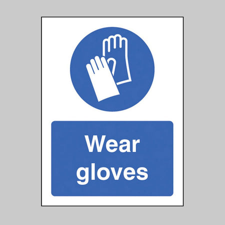 Wear Gloves Sign - Ready Set SuppliedWear Gloves SignRigid Plastic15236E