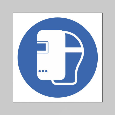 Welding Mask Symbol Sign - Ready Set SuppliedWelding Mask Symbol SignRigid Plastic15025F