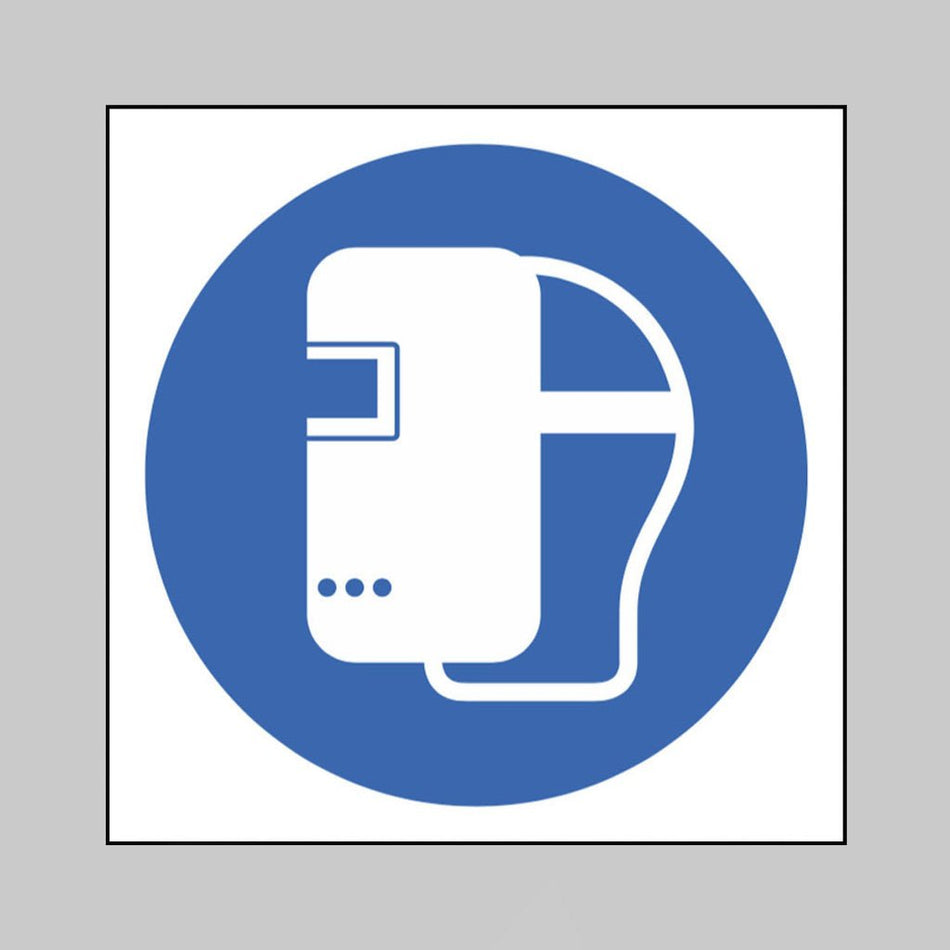 Welding Mask Symbol Sign - Ready Set SuppliedWelding Mask Symbol SignRigid Plastic15025F