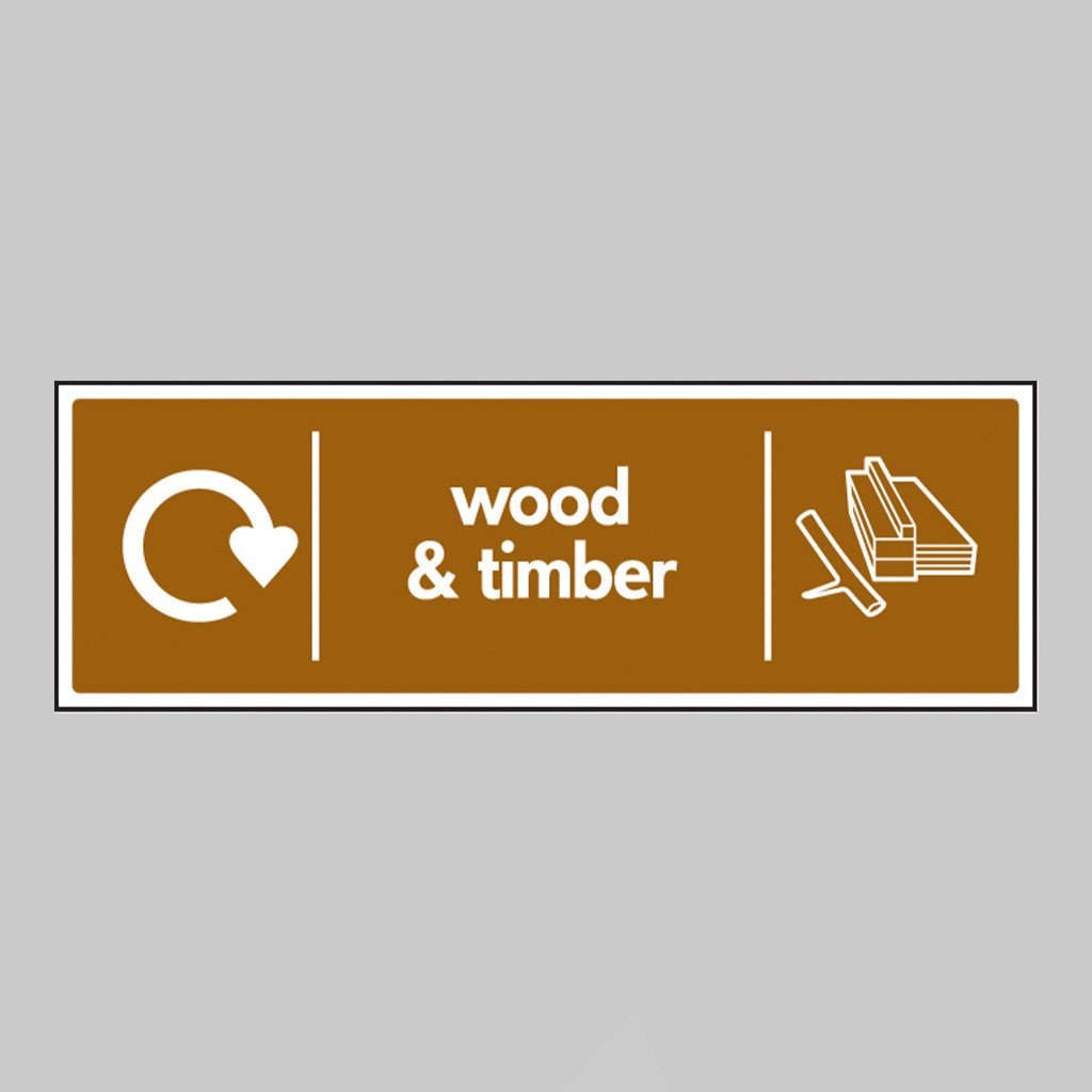 Wood & Timber - Wrap Recycling Sign - Ready Set SuppliedWood & Timber - Wrap Recycling SignRigid Plastic16658M