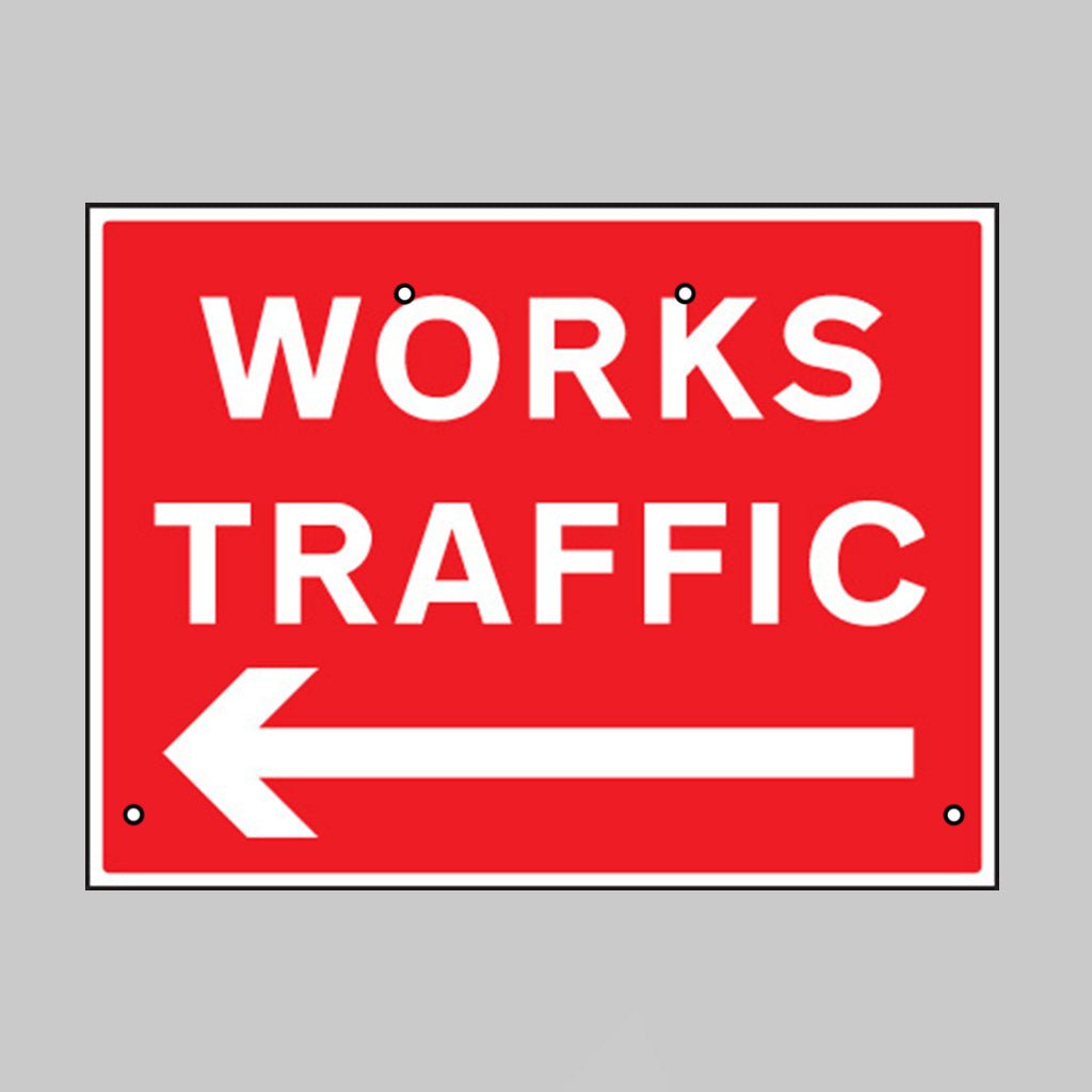 Works Traffic Arrow Left, 600 x 450mm Re-Flex Sign (3mm Reflective Polypropylene) - Ready Set SuppliedWorks Traffic Arrow Left, 600 x 450mm Re-Flex Sign (3mm Reflective Polypropylene)56427