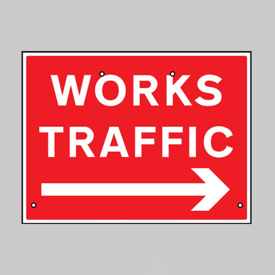 Works Traffic Arrow Right, 600 x 450mm Re-Flex Sign (3mm Reflective Polypropylene) - Ready Set SuppliedWorks Traffic Arrow Right, 600 x 450mm Re-Flex Sign (3mm Reflective Polypropylene)56426