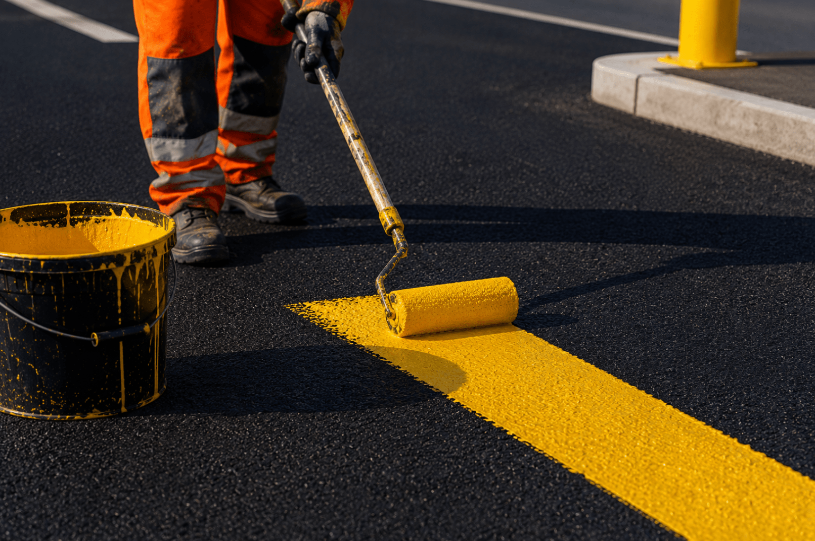 Yellow Line Marking Paint - Ready Set SuppliedYellow Line Marking Paint