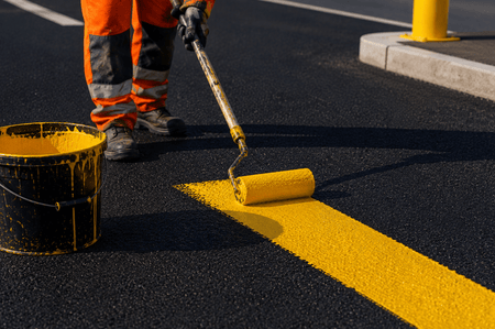 Yellow Line Marking Paint - Ready Set SuppliedYellow Line Marking Paint