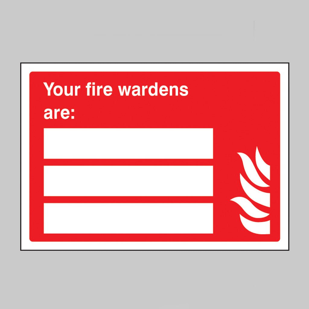 Your Fire Wardens Are (Space For 3 People) Sign - Ready Set SuppliedYour Fire Wardens Are (Space For 3 People) SignRigid Plastic11037E