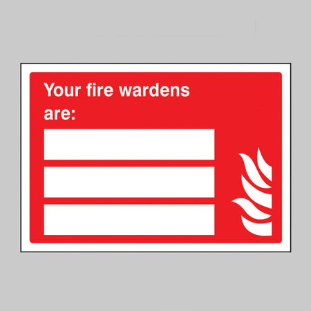 Your Fire Wardens Are (Space For 3 People) Sign - Ready Set SuppliedYour Fire Wardens Are (Space For 3 People) SignRigid Plastic11037E