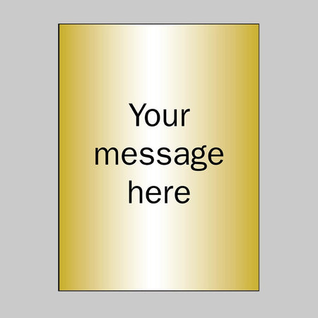 Your Message Here - 3mm Aluminium Composite Brushed Brass Effect 150 x 200mm Sign - Ready Set SuppliedYour Message Here - 3mm Aluminium Composite Brushed Brass Effect 150 x 200mm Sign58861